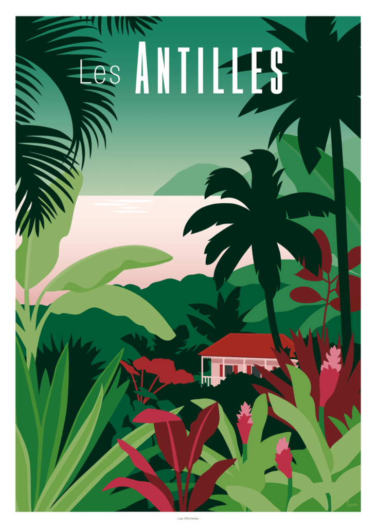 Affiche Les Antilles LES AFFICHISTES