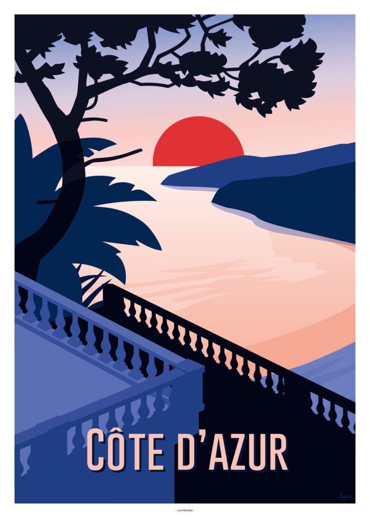 Affiche Côte d'Azur - LES AFFICHISTES