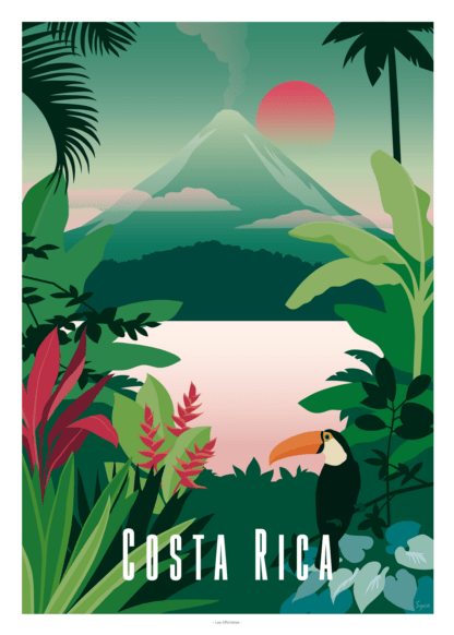 affiche du volcan Arénal au Costa Rica